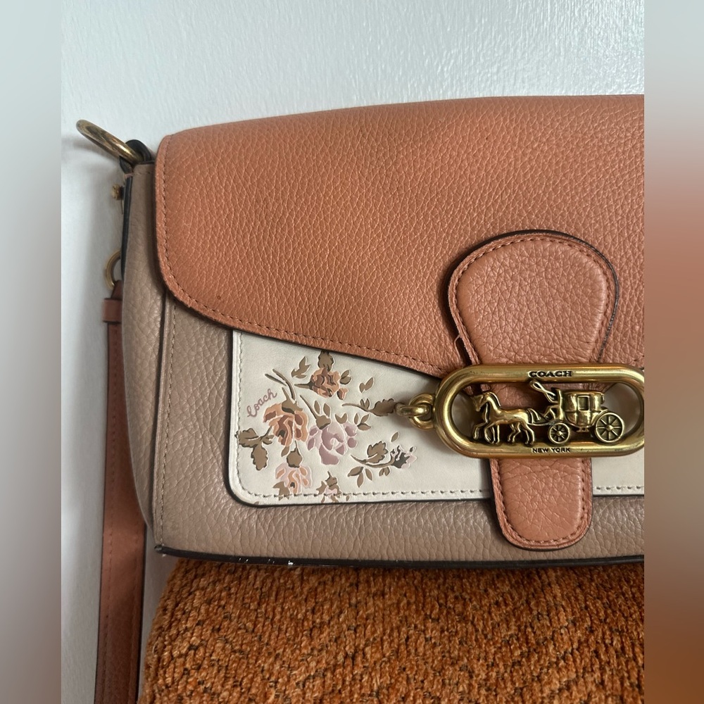 RARE Coach colorblock floral Jade crossbody - Picture 10 of 16